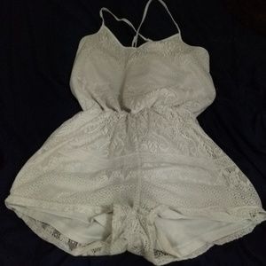 White lace romper